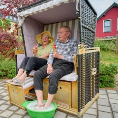 Senioren im Strandkorb 