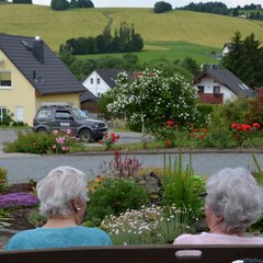 Bewohner genießen die Aussicht 