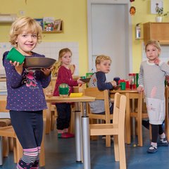 Kinder in der Kindertagesstätte Kastanie